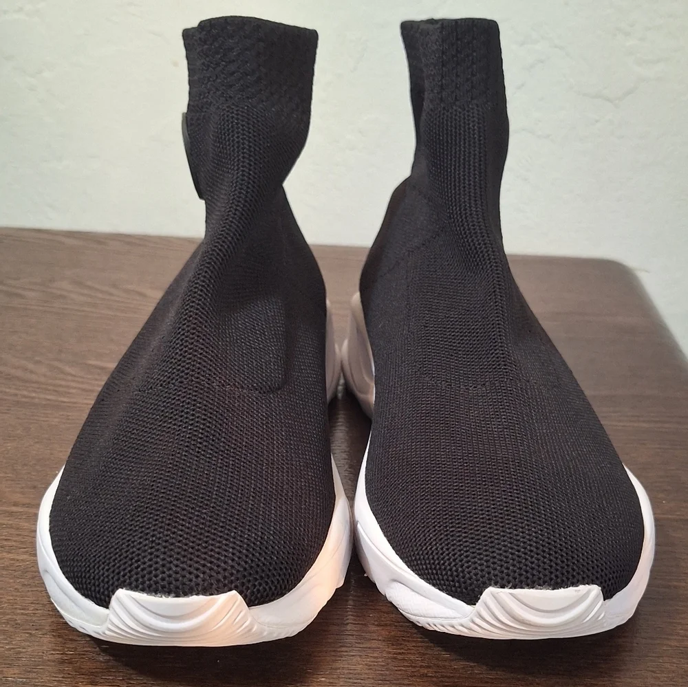 Antonio Melani Abbi Black Stretch Knit Sock Sneaker Size 8